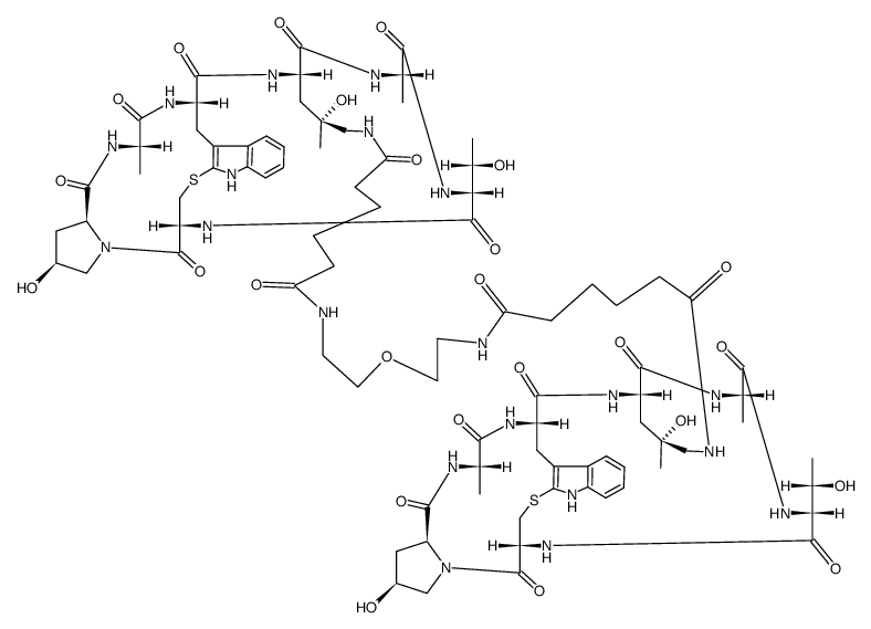 Nδ,Nδ'-(Oxydiethylendiiminobis(adipoyl))bis(δ-aminophalloin) Structure