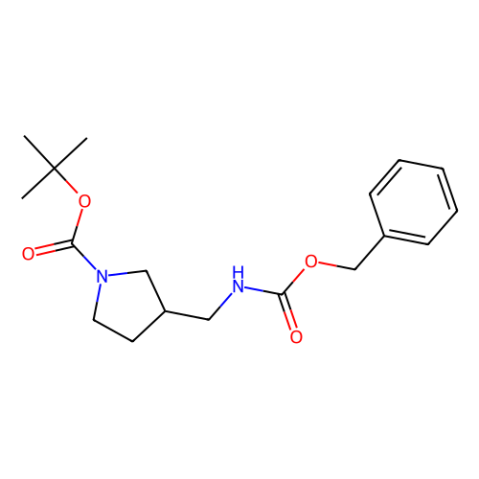 tert-butyl (R)-3-(N-benzyloxycarbonyl)aminomethylpyrrolidine-1-carboxylate Structure