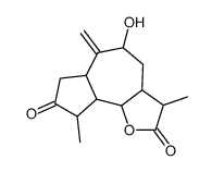 5-hydroxy-3,9-dimethyl-6-methylidene-3a,4,5,6a,7,9,9a,9b-octahydro-3H-azuleno[4,5-b]furan-2,8-dione结构式
