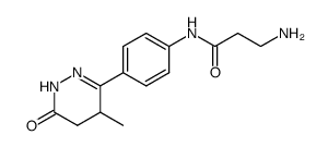 6-[4-(3-aminopropionamido)phenyl]-5-methyl-4,5-dihydro-3(2H)-pyridazinone结构式