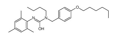 1-butyl-1-[(4-hexoxyphenyl)methyl]-3-(2,4,6-trimethylphenyl)urea Structure