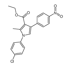 ethyl 1-(4-chlorophenyl)-2-methyl-4-(4-nitrophenyl)pyrrole-3-carboxylate结构式