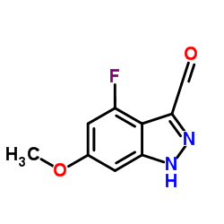 4-Fluoro-6-methoxy-1H-indazole-3-carbaldehyde Structure