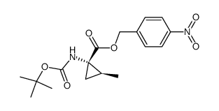 (1S,2S)-1-tert-Butoxycarbonylamino-2-methyl-cyclopropanecarboxylic acid 4-nitro-benzyl ester结构式