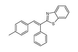 2-[2-(4-methylphenyl)-1-phenylethenyl]-1,3-benzothiazole结构式