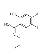 2-hydroxy-3,4,5-triiodo-N-propylbenzamide结构式