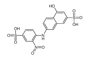 4-hydroxy-7-(2-nitro-4-sulfoanilino)naphthalene-2-sulfonic acid结构式