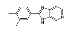 2-(3,4-dimethylphenyl)-3H-imidazo[4,5-c]pyridine结构式