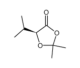 (5S)-5-isopropyl-2,2-dimethyl-1,3-dioxolan-4-one结构式
