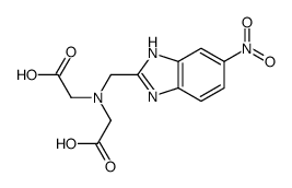 2-[carboxymethyl-[(6-nitro-1H-benzimidazol-2-yl)methyl]amino]acetic acid Structure