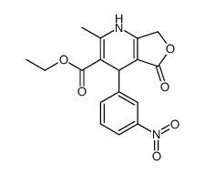 ethyl-2-methyl-4-(3-nitrophenyl)-5-oxo-1,4,5,7-tetrahydrofuro<3,4-b>-3-pyridinecarboxylate结构式