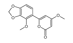 4-methoxy-6-(4-methoxy-1,3-benzodioxol-5-yl)pyran-2-one结构式
