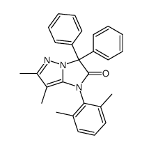 1-(2,6-Dimethyl-phenyl)-6,7-dimethyl-3,3-diphenyl-1H-imidazo[1,2-b]pyrazol-2-one结构式