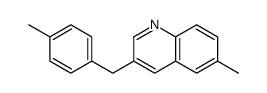 6-methyl-3-[(4-methylphenyl)methyl]quinoline结构式