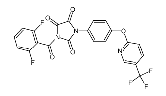 1-[4-(5-trifluoromethyl-2-pyridyloxy)phenyl]-3-(2,6-difluorobenzoyl)parabanic acid Structure