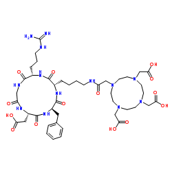 DOTA-cyclo(RGDfK) acetate Structure