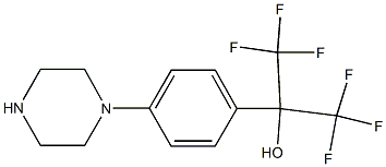 1,1,1,3,3,3-Hexafluoro-2-(4-piperazin-1-yl-phenyl)-propan-2-ol结构式