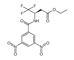 (R)-3-(3,5-dinitro-benzoylamino)-4,4,4-trifluoro-butyric acid ethyl ester结构式