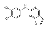 2-chloro-5-(furo[2,3-d]pyrimidin-2-ylamino)phenol结构式