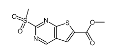 2-methanesulfonyl-thieno[2,3-d]pyrimidine-6-carboxylic acid methyl ester Structure