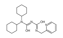 1,1-dicyclohexyl-3-(pyridin-2-ylmethylcarbamoyl)urea Structure