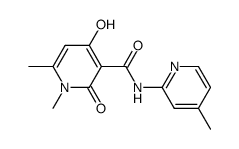 N-(4-methyl-2-pyridyl)-1,6-dimethyl-4-hydroxy-2-oxo-1,2-dihydropyridine-3-carboxamide结构式