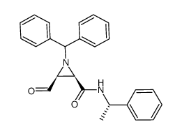 1-benzhydryl-3-formyl-N-((S)-1-phenylethyl)aziridine-2-carboxamide Structure