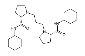 1,1'-(propane-1,3-diyl)bis(N-cyclohexylpyrrolidine-2-carboxamide)结构式