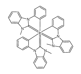Iridium, tris[(3-methyl-1H-benzimidazol-1-yl-2(3H)-ylidene)-1,2-phenylene]-, (OC-6-21) Structure