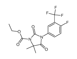 5,5-Dimethyl-2,4-dioxo-3-(α,α,α,4-tetrafluor-m-tolyl)-1-imidazolidincarbonsaeureethylester Structure