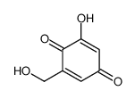 2-hydroxy-6-(hydroxymethyl)cyclohexa-2,5-diene-1,4-dione结构式