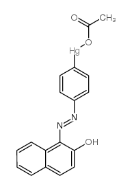 1-(4-ACETOXYMERCURIPHENYLAZO)-2-NAPHTHOL结构式