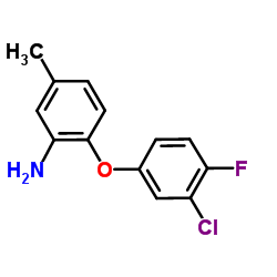 2-(3-Chloro-4-fluorophenoxy)-5-methylaniline结构式