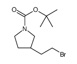 tert-Butyl 3-(2-bromoethyl)pyrrolidine-1-carboxylate Structure
