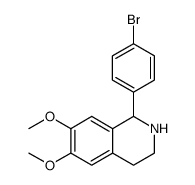 Isoquinoline, 1-(4-bromophenyl)-1,2,3,4-tetrahydro-6,7-dimethoxy Structure