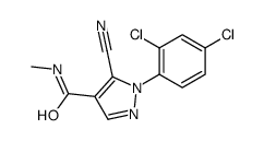 5-cyano-1-(2,4-dichlorophenyl)-N-methylpyrazole-4-carboxamide结构式