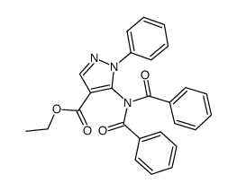 Ethyl 5-(dibenzoylamino)-1-phenyl-1H-pyrazole-4-carboxylate结构式