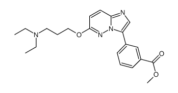 3-[6-(3-diethylamino-propoxy)-imidazo[1,2-b]pyridazin-3-yl]-benzoic acid methyl ester结构式