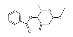 Methyl-4-O-benzoyl-2,3,6-tridesoxy-3-C-methylen-α-L-erythro-hexopyranosid Structure