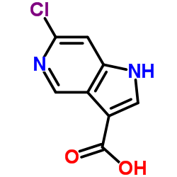 6-氯-1H-吡咯并[3,2-c]吡啶-3-羧酸结构式