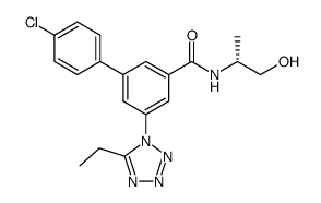 4′-chloro-5-(5-ethyltetrazol-1-yl)biphenyl-3-carboxylic acid ((R)-2-hydroxy-1-methylethyl)amide Structure
