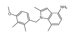 1-(4-methoxy-2,3-dimethylbenzyl)-2,7-dimethyl-1H-indol-4-yl amine结构式