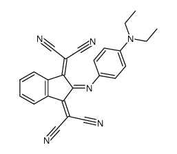 1,3-bis(dicyanomethylene)-2-<4'-(N,N-diethylamino)phenylimino>indane Structure