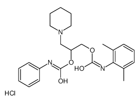 [2-(phenylcarbamoyloxy)-3-piperidin-1-ium-1-ylpropyl] N-(2,6-dimethylphenyl)carbamate,chloride结构式