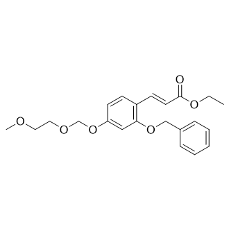 Ethyl (E)-3-(2-(benzyloxy)-4-((2-methoxyethoxy)methoxy)phenyl)acrylate structure