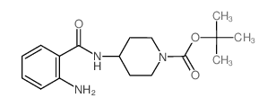 4-(2-氨基苯基羰基氨基)哌啶-1-羧酸叔丁酯结构式