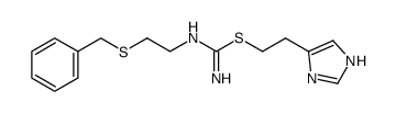 1-[2-[(Phenylmethyl)thio]ethyl]-2-[2-(1H-imidazol-4-yl)ethyl]isothiourea structure