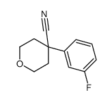 4-(3-fluorophenyl)tetrahydro-2H-pyran-4-carbonitrile structure
