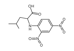 N-(2,4-dinitrophenyl)-DL-leucine结构式
