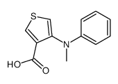 4-(methyl-phenyl-amino)thiophene-3-carboxylic acid结构式